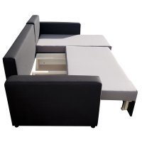 Coltar extensibil ANES 07 ST. Sezut Negru / Brate Gri